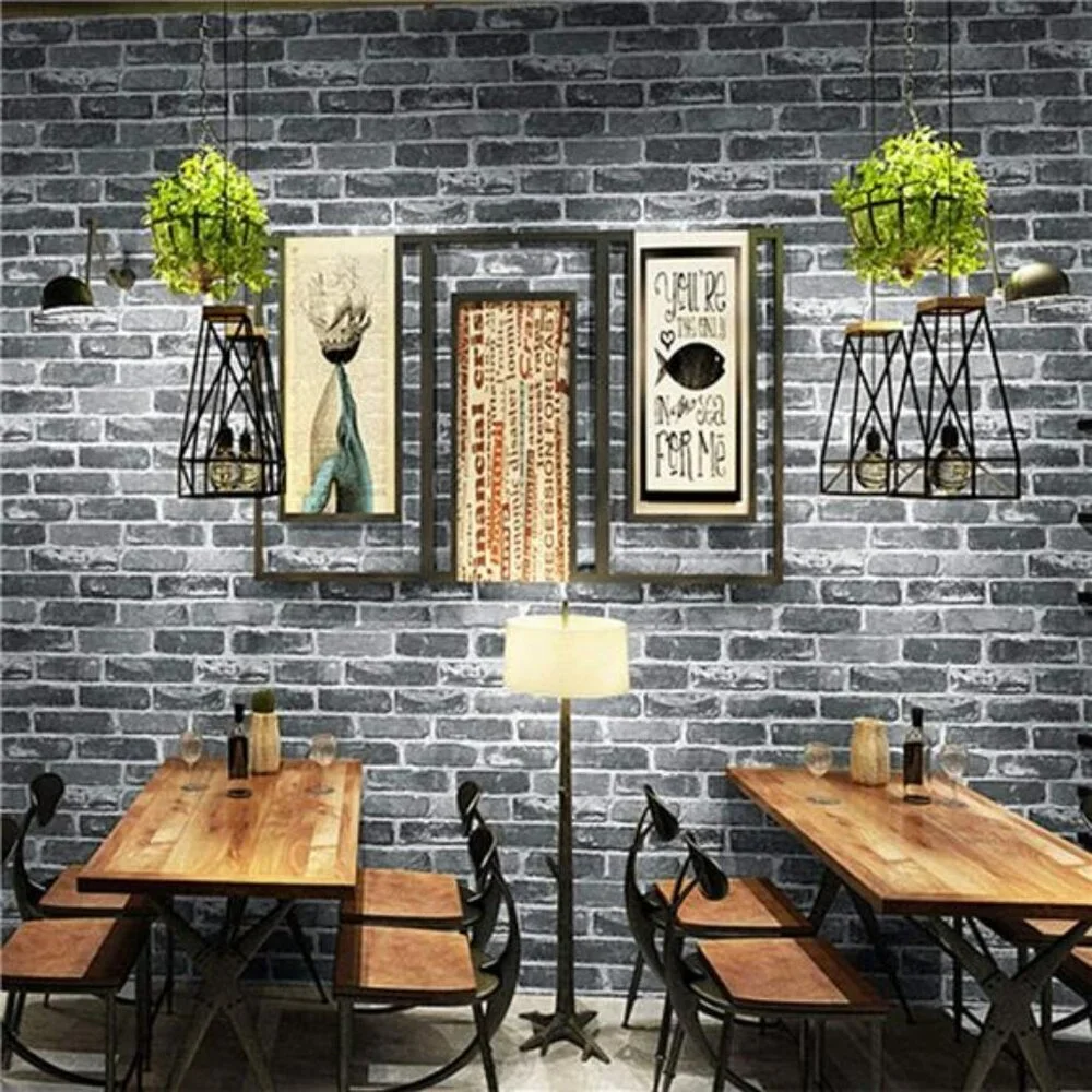 Grey Brick Peel and Stick Wallpaper Self Adhesive Vinyl Contact Paper Roll